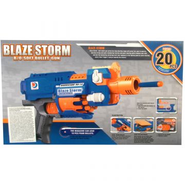 Blaze Storm Barricade pištola za streljanje gobic - modra - .slika