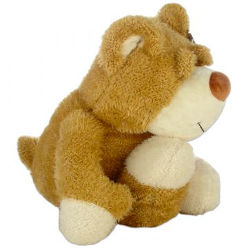Rjavi puhasti plišasti medvedek z rožo - 60 cm - .slika