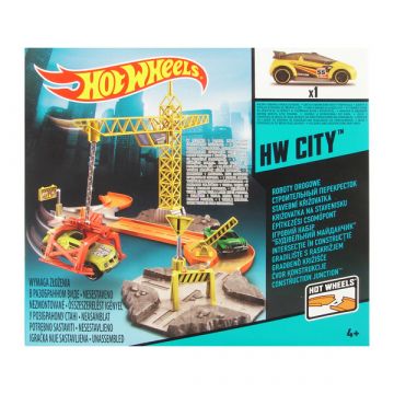 Hot Wheels City: közepes játékszett - Építkezési csomópont