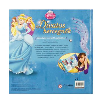 Disney princeske: Modna knjiga pravljic s princeskami z glasbeno krtačo za lase - .slika