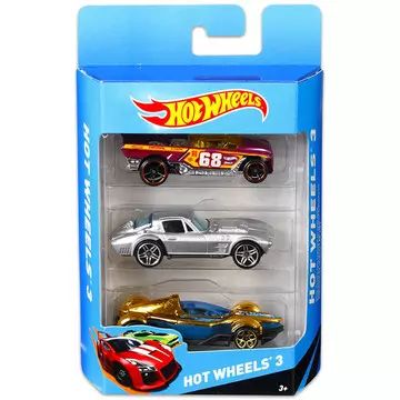 Hot Wheels: carrinhos - conjunto com 3 unidades, vários modelos - .Imagem