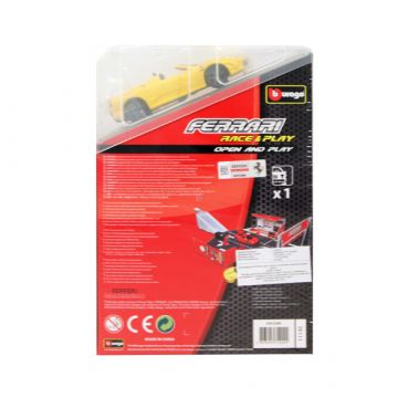 Bburago Ferrari Open and Play set: Ferrari F430 Cabrio - rumena 1:43 - .slika