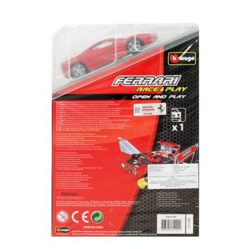 Bburago Ferrari Open and Play set: Ferrari 458 - rdeča 1:43 - .slika