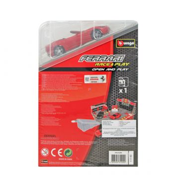 Set Bburago Ferrari Open and Play: Ferrari California Cabrio - rdeča 1:43 - .slika