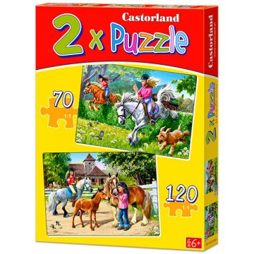 Lóverseny - 2 az 1-ben puzzle