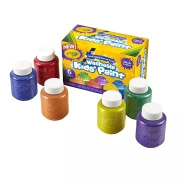 Crayola: Conjunto de tintas metálicas laváveis - 6 unidades - .Imagem