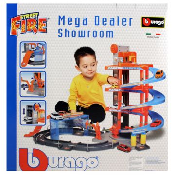 Razstavni salon Bburago Mega Dealer s parkirno hišo - .slika