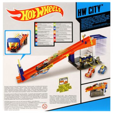 Hot Wheels City: Steza za dirke na strehi Race Garage - .slika