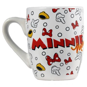 Minnie: Minnie Mouse skodelica - 300 ml, bela z vzorci - .slika