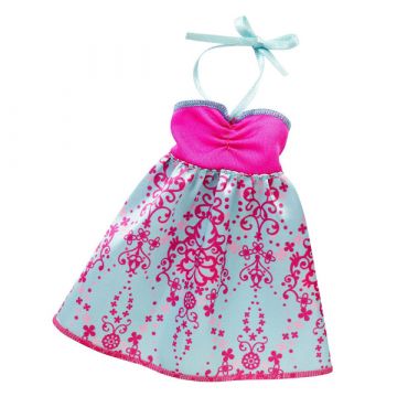 Barbie: Barbie obleka - svetlo modra cvetlična obleka - .slika