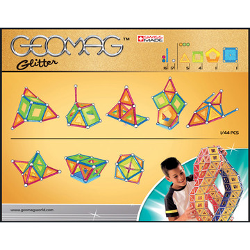 Geomag Glitter: Set z bleščicami - s paneli - 44 kosov - POŠKODOVANA EMBALAŽA - .slika