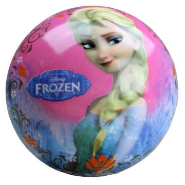 Disney hercegnők: Jégvarázs gumilabda - 15 cm-es, kék-rózsaszín