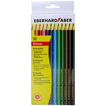 Eberhard Faber színes ceruza - 12 db-os, háromszögletű
