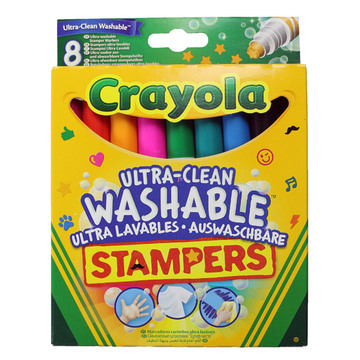 Crayola Ultra-Clean Washable: Kimosható filctoll nyomda - 8 db-os készlet