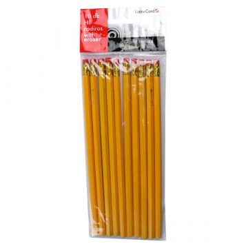HB grafit ceruza radíros véggel - 10 darabos