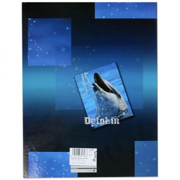 Delfinski obročasti fascikel s črtastimi listi - A4 - .slika
