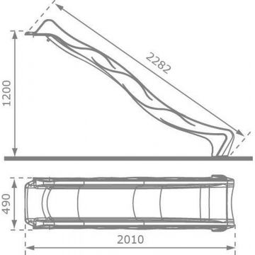 Rex KBT csúszdalap, almazöld - 2,3 m-es - . kép