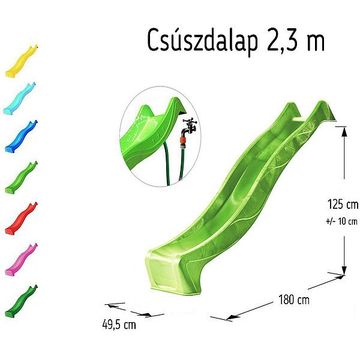 Rex KBT rutsjebaneplade, grøn – 2,3 m - .billede