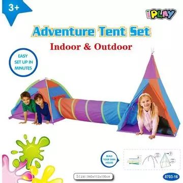 Iplay Cort dublu pentru copii cu tunel - .foto