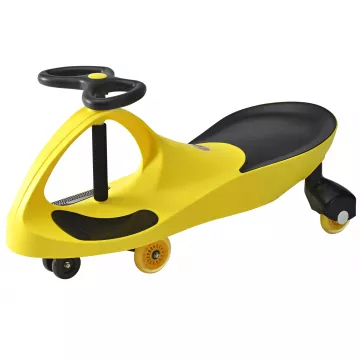 BoboCar Mașinuță fără pedale cu roţi din cauciuc - culoare galbenă