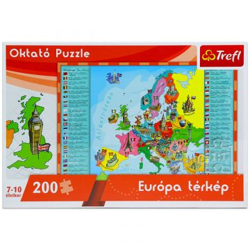 Evropa - izobraževalna sestavljanka z 200 deli, madžarski jezik - .slika
