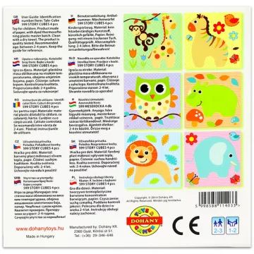 Puzzle mélange avec cubes, 4 pièces - Animaux sauvages - .image