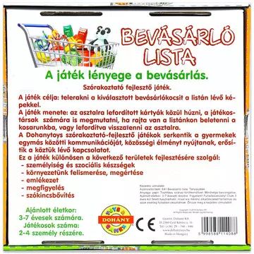 Boodschappenlijst - bordspel in Hongaarse taal - .afbeelding