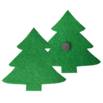 Karácsonyfa hűtőmágnes - zöld