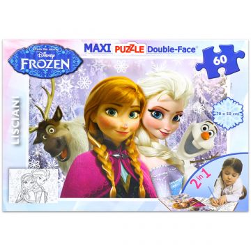 Disneyjeve princese: Frozen Anna in Elsa - maxi barvna sestavljanka s 60 kosi - .slika