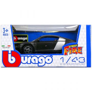 Bburago: Street Fire 1:43 - Audi R8 - črna - .slika
