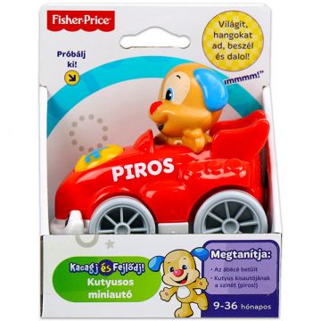 Fisher-Price: Mini avto s kužkom - rdeč, v madžarščini - .slika
