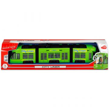 City Liner villamos - 46 cm, zöld és sárga színben