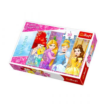 Trefl: Disney hercegnők - mesebeli hercegnők 30 darabos puzzle