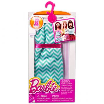 Barbie: Obleke - zeleno-bela - .slika