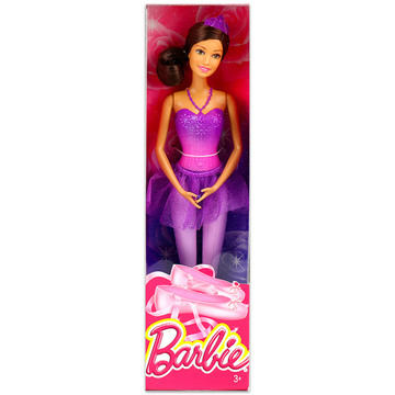 Barbie: barna balerina baba lila ruhában