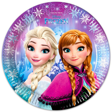 Disney hercegnők Jégvarázs 8 darabos tányér - 23 cm