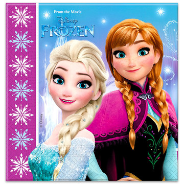 Prinţesele Disney: Frozen Anna şi Elsa şerveţele - 20 buc. - .foto