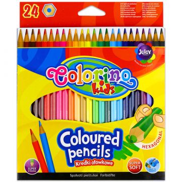 Colorino Kids: hatszögletű színes ceruzák - 24 db