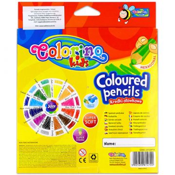 Colorino Kids: barvice šesterokotne oblike - 24 kos. - .slika