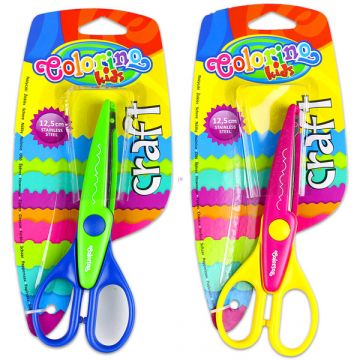 Colorino Kids: škarje z cikcak rezilom - 12,5 cm, različne barve - .slika