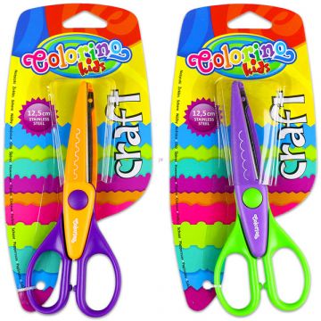 Colorino Kids: škarje z cikcak rezilom - 12,5 cm, različne barve - .slika