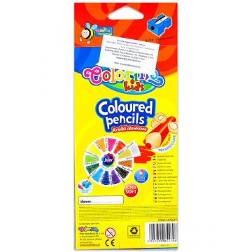 Colorino Kids: trikotni barvni svinčniki - 12 kosov plus 1 barva - .slika