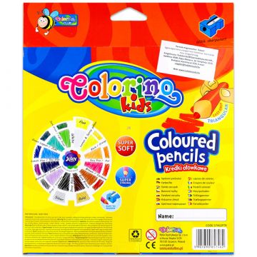 Colorino Kids: trikotni barvni svinčniki z šilčkom - 24 kos. - .slika