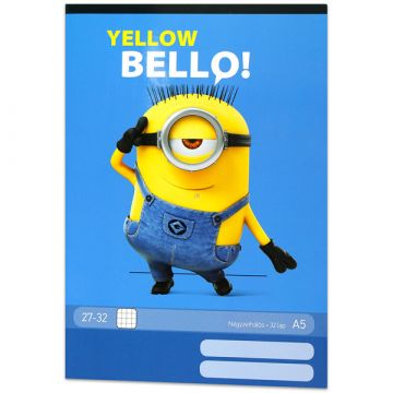 Minyonok: Yellow Bello négyzetrácsos füzet - A5, 27-32