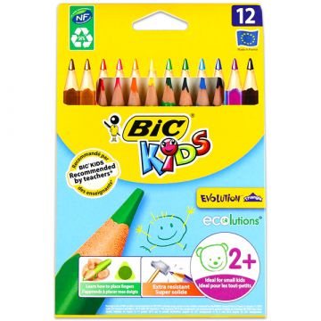 BIC Kids Evolution háromszög alakú színes ceruza készlet - 12 db