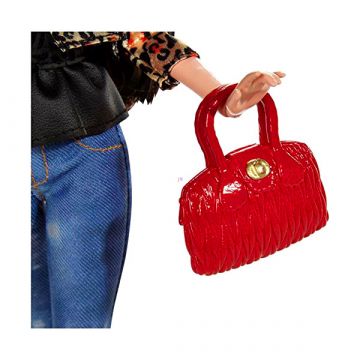 Barbie: Style Fashion - Lutka Raquelle v kratkem plašču z leopardjim vzorcem - .slika