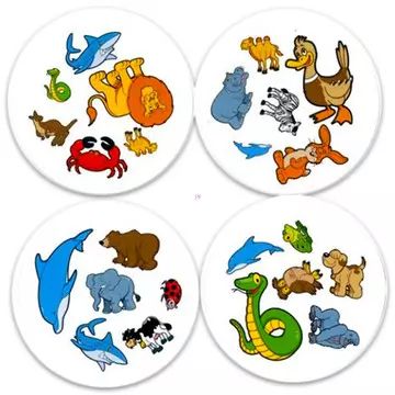 Dobble Kids hra s kartami s pokyny v maďarštině. - .obrázek