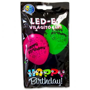 LED-es 5 darabos Happy Birthday lufi