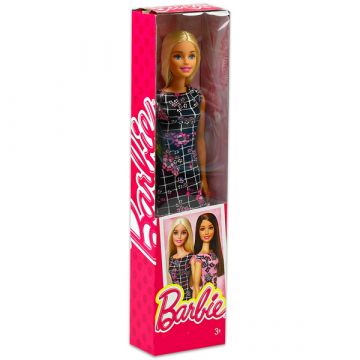 Barbie: Divatos Barbie fekete, virágos ruhában 