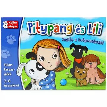 Paardenbloem en Lili - Help de honden! - kaartspel, in het Hongaars - .afbeelding